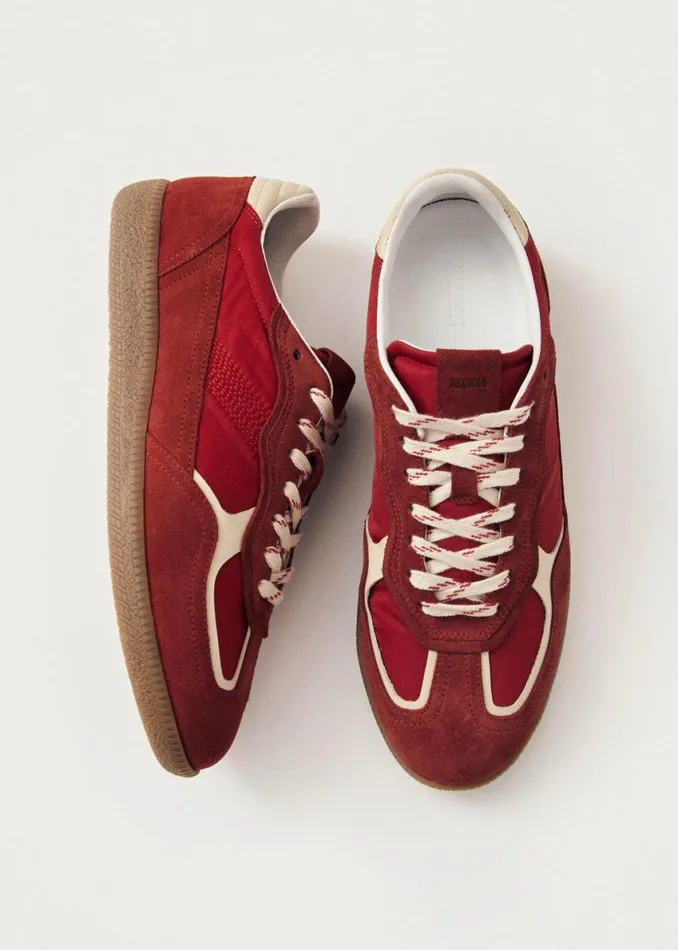 Sneakers WomenMen ALOHAS Tb490 Rife Sheen Red Leather Sneakers