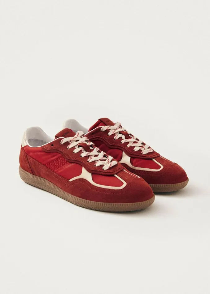 Sneakers WomenMen ALOHAS Tb490 Rife Sheen Red Leather Sneakers