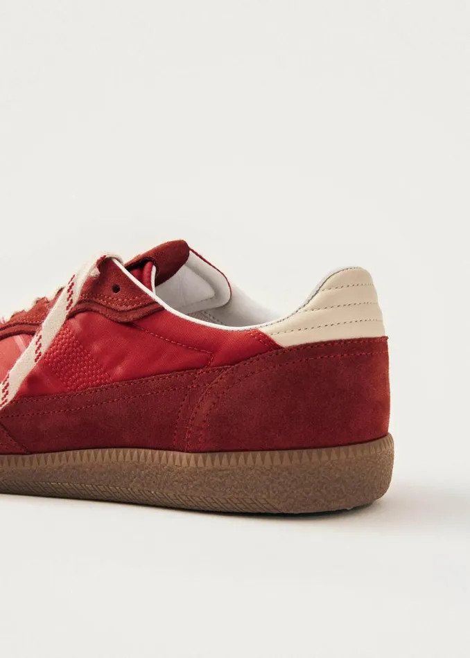 Sneakers WomenMen ALOHAS Tb490 Rife Sheen Red Leather Sneakers