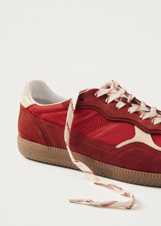 Sneakers WomenMen ALOHAS Tb490 Rife Sheen Red Leather Sneakers