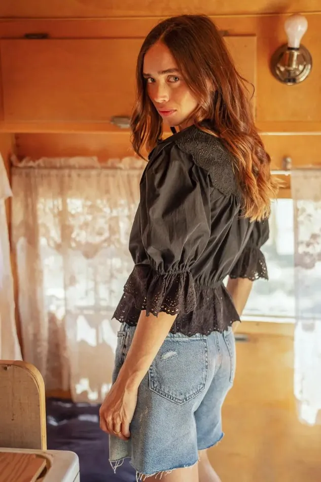 Sofia Blouse In Black 8211 FINAL SALE Black Women Bohme Blouses