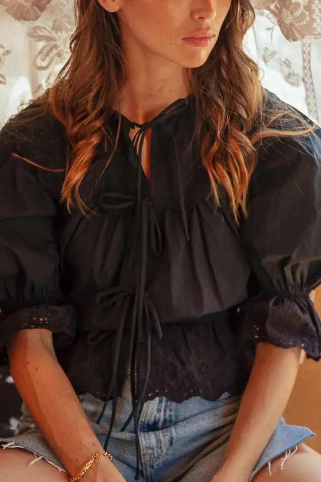 Sofia Blouse In Black 8211 FINAL SALE Black Women Bohme Blouses