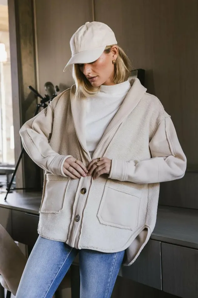 Sophie Cozy Jacket In Natural Natural Women Bohme Outerwear