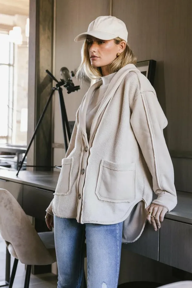 Sophie Cozy Jacket In Natural Natural Women Bohme Outerwear