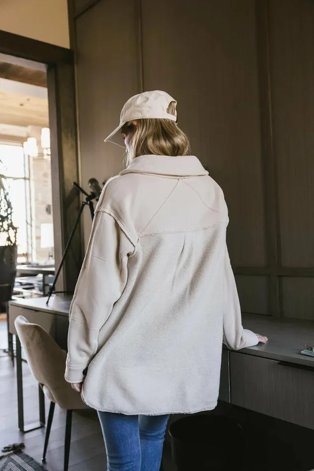 Sophie Cozy Jacket In Natural Natural Women Bohme Outerwear