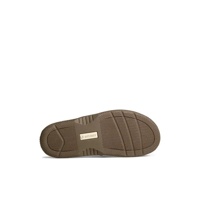Sperry Baitfish Leather Flip Flop Brown Leather Mixed Material Men Sandals