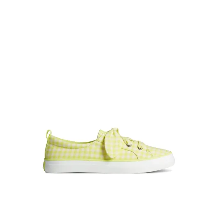 Sperry Crest Vibe Gingham Sneaker Light Green Women Sneakers