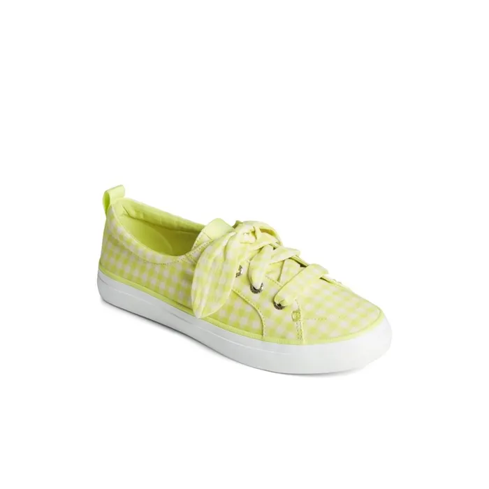 Sperry Crest Vibe Gingham Sneaker Light Green Women Sneakers