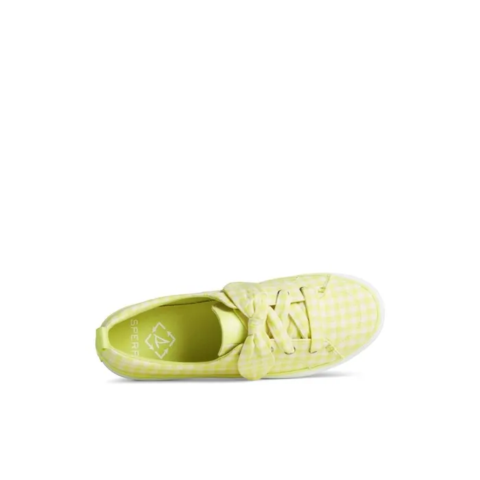 Sperry Crest Vibe Gingham Sneaker Light Green Women Sneakers