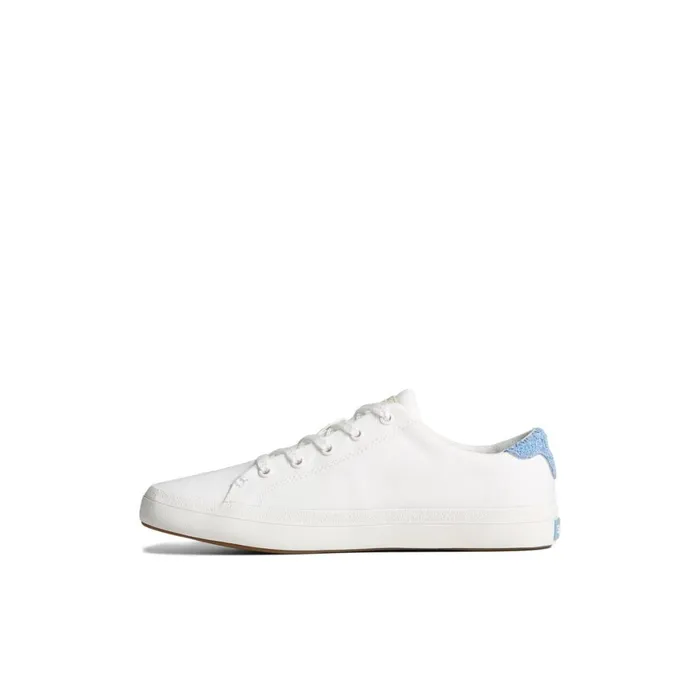 Sperry Sandy Gingham Sneaker White Textile Woven Women Sneakers