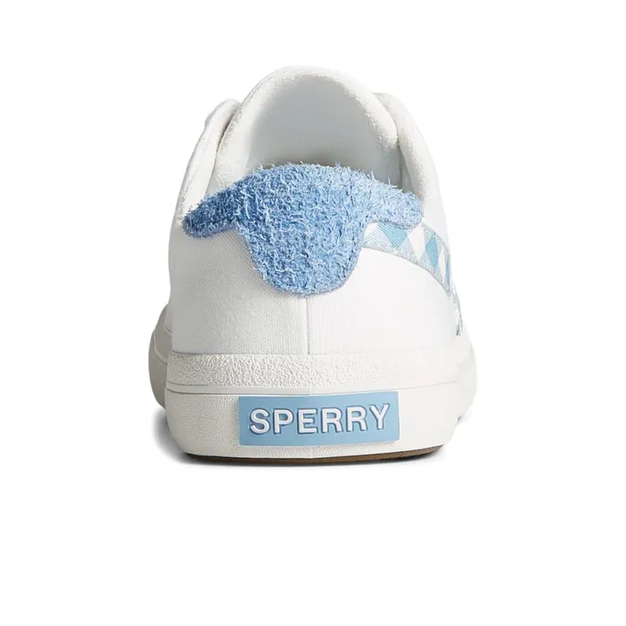 Sperry Sandy Gingham Sneaker White Textile Woven Women Sneakers