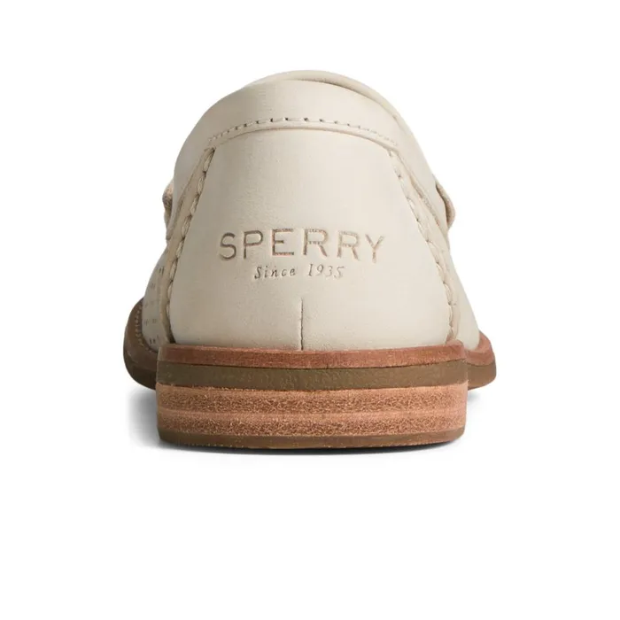 Sperry Seaport Perforated Penny Loafer Bone Women Oxfords and Loafers