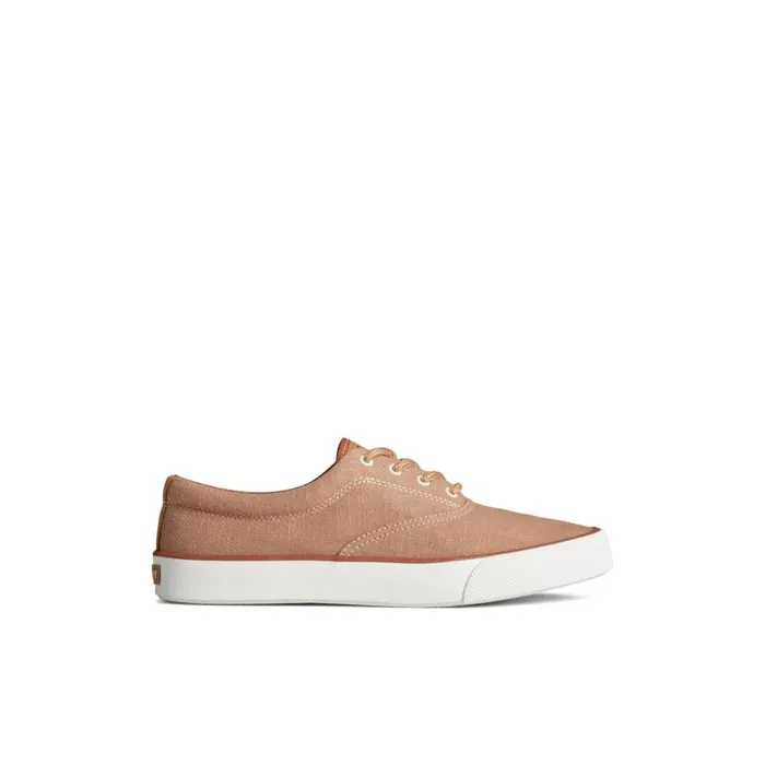 Sperry Striper II Slub Linen Sneaker Medium Beige Men Sneakers
