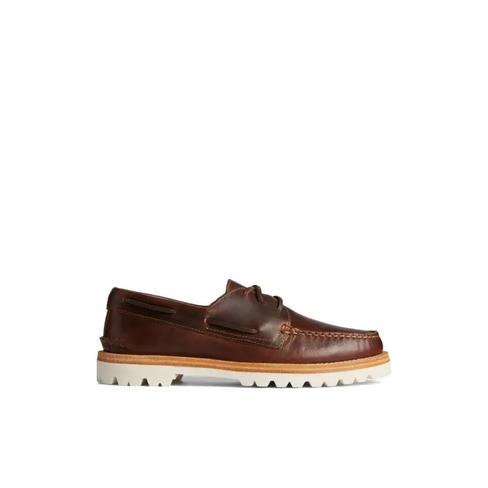 Sperry Unisex Authentic Original 3Eye Vibram Boat Shoe Brown Men Boat Shoes