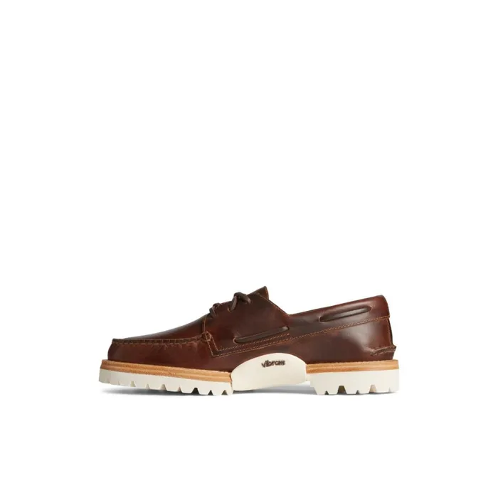 Sperry Unisex Authentic Original 3Eye Vibram Boat Shoe Brown Men Boat Shoes