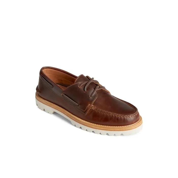 Sperry Unisex Authentic Original 3Eye Vibram Boat Shoe Brown Men Boat Shoes