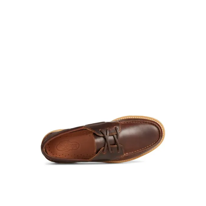 Sperry Unisex Authentic Original 3Eye Vibram Boat Shoe Brown Men Boat Shoes