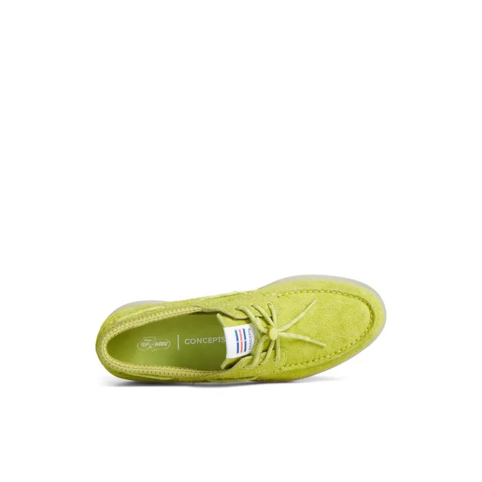 Sperry X Concepts Authentic Original 3Eye Cup Boat Shoe Green Women Boat Shoes