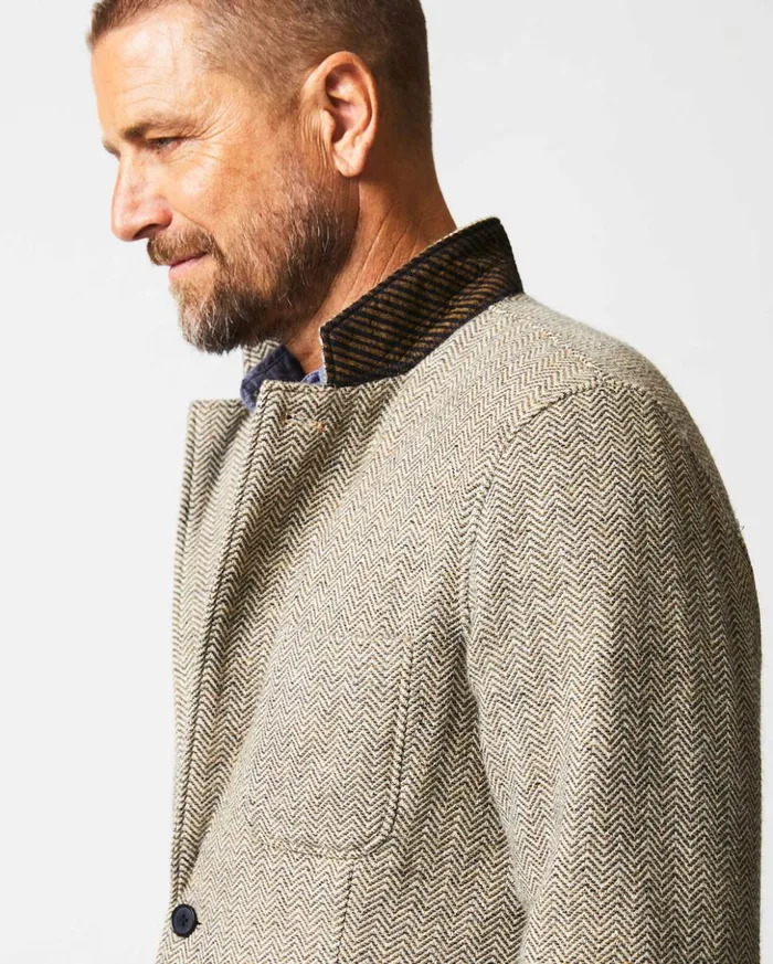 Suiting Men Billy Reid Herringbone Leo Jacket Brown