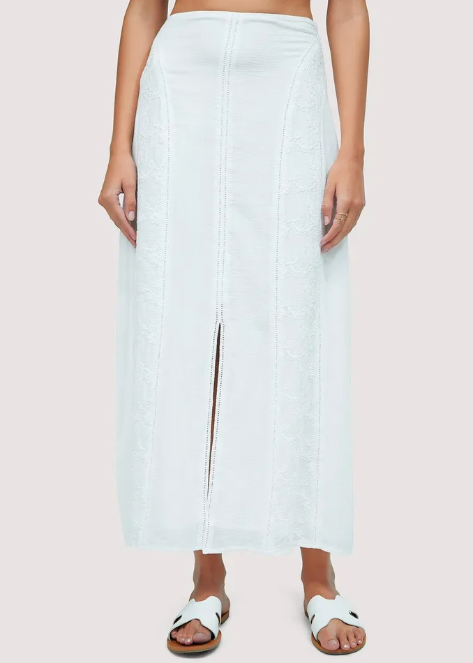 Sundrenched Flora Maxi Skirt Offwhite Women Lost Wander Skirts