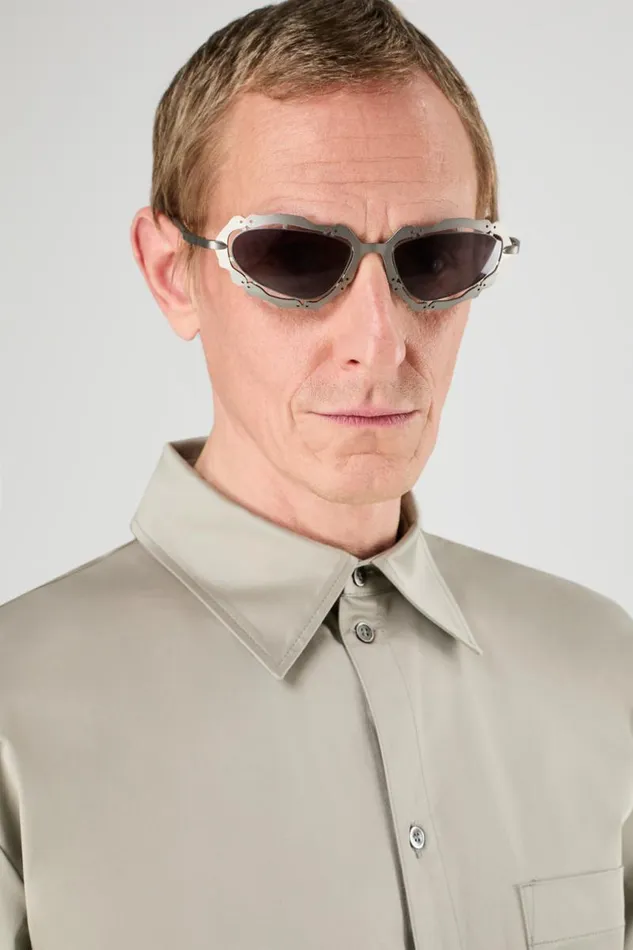 Sunglasses Men Camper NOPEA Sunglasses Silver Brushed NOPEA Metal Sunglasses