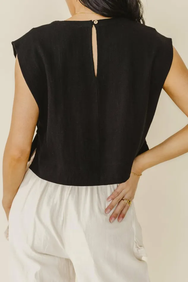 Sunny Open Side Top In Black 8211 FINAL SALE Black Women Bohme Tops