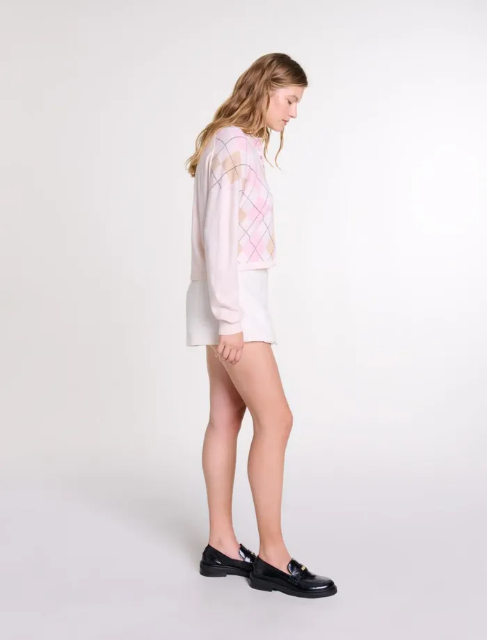 Sweaters and Cardigans Women Maje Short WoolBlend Sweater Beige