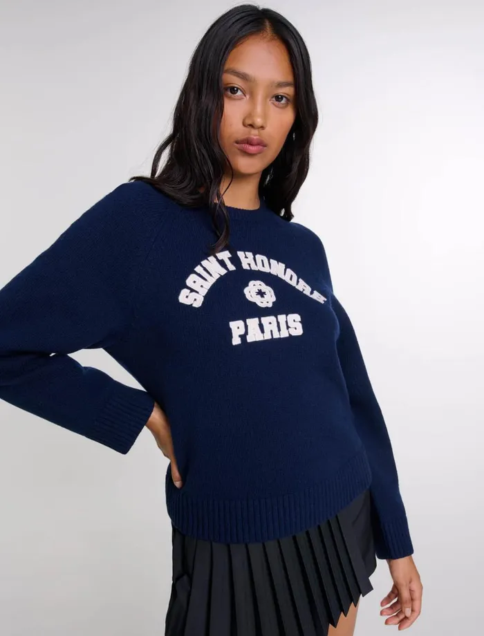 Sweaters and Cardigans Women Maje WoolBlend Jumper Navy