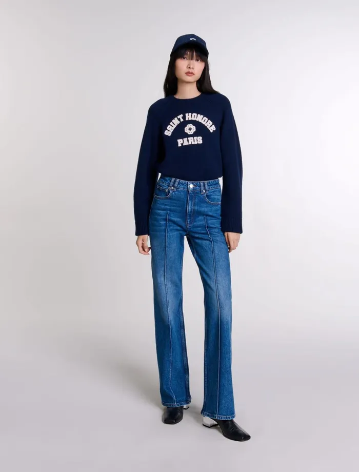 Sweaters and Cardigans Women Maje WoolBlend Jumper Navy
