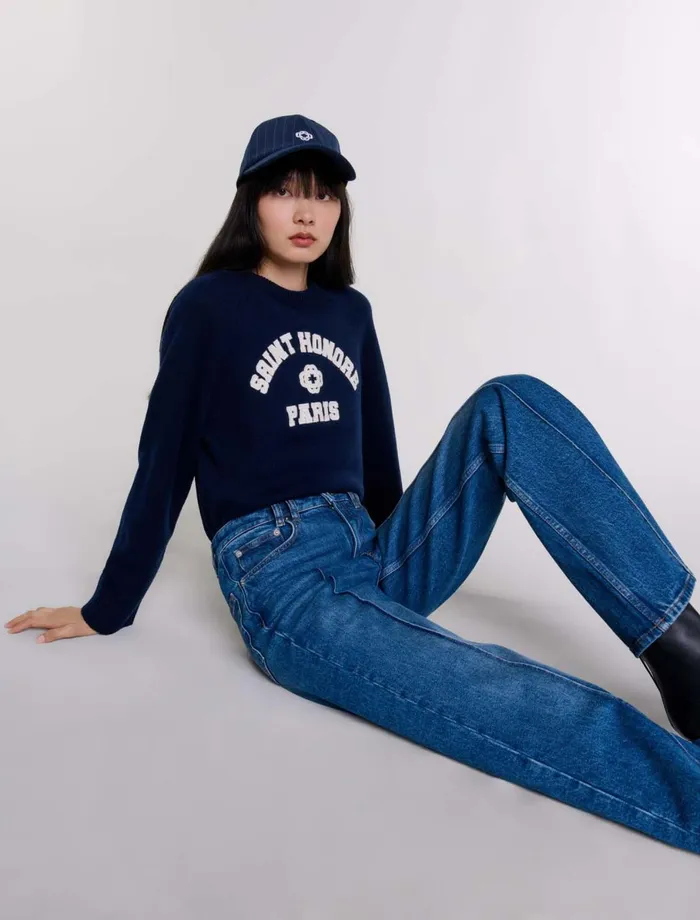 Sweaters and Cardigans Women Maje WoolBlend Jumper Navy