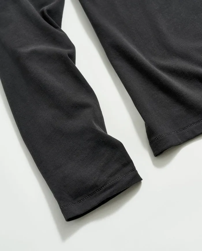 Sweaters and Sweatshirts Men Billy Reid Ls Sueded Cotton Crew Black