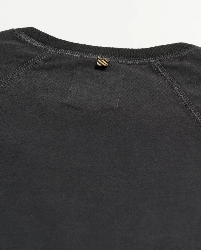 Sweaters and Sweatshirts Men Billy Reid Ls Sueded Cotton Crew Black