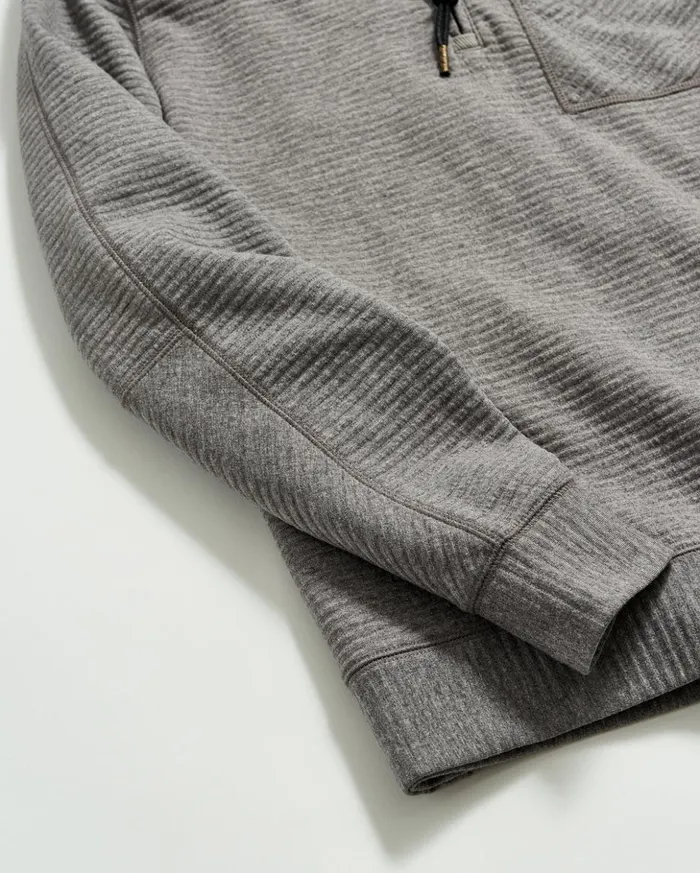 Sweaters and Sweatshirts Men Billy Reid Quilted Half Zip Medium Grey