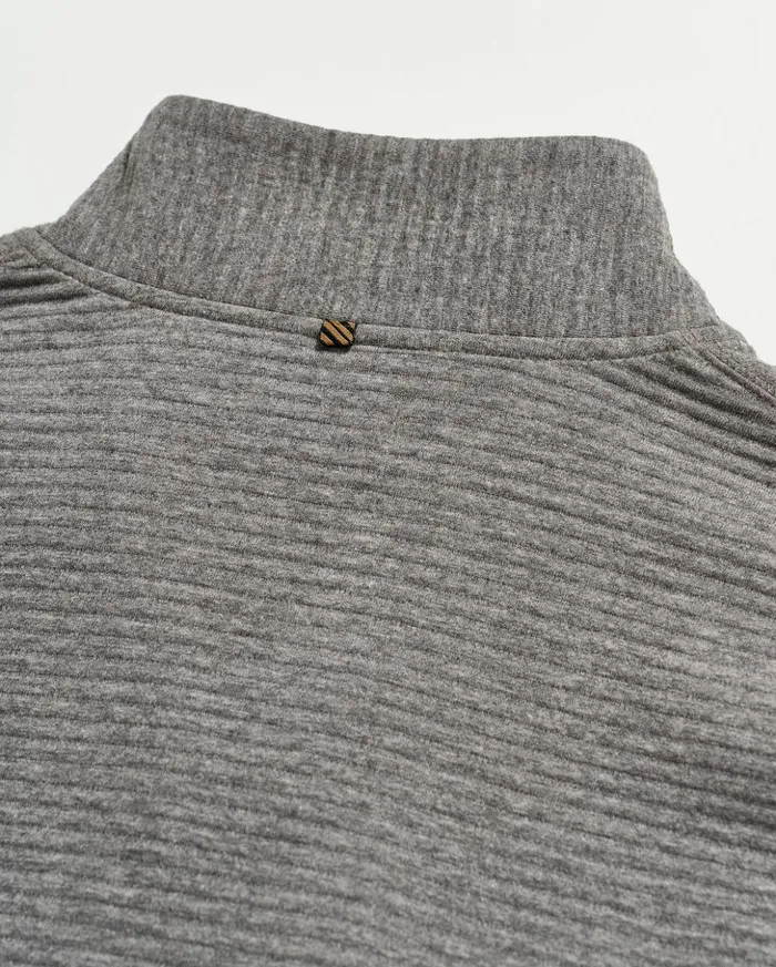 Sweaters and Sweatshirts Men Billy Reid Quilted Half Zip Medium Grey