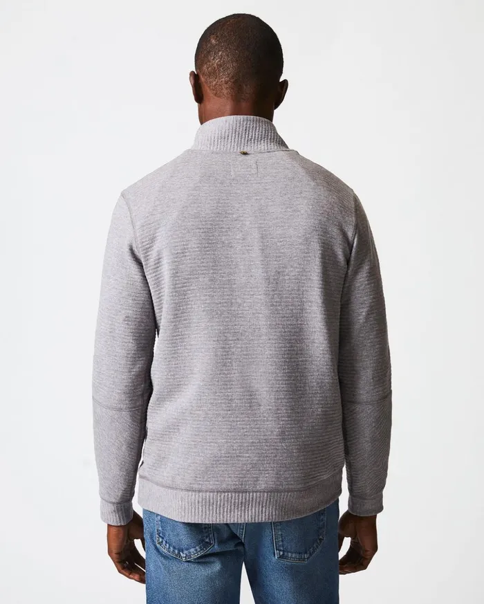 Sweaters and Sweatshirts Men Billy Reid Quilted Half Zip Medium Grey