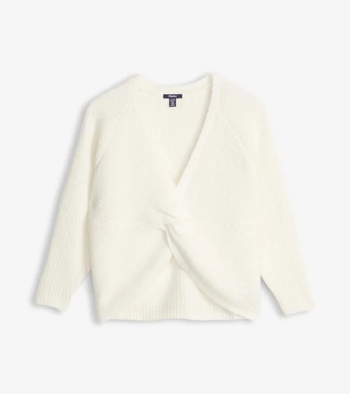 Sweaters Women Hatley Cross Over Sweater 8211 Winter White