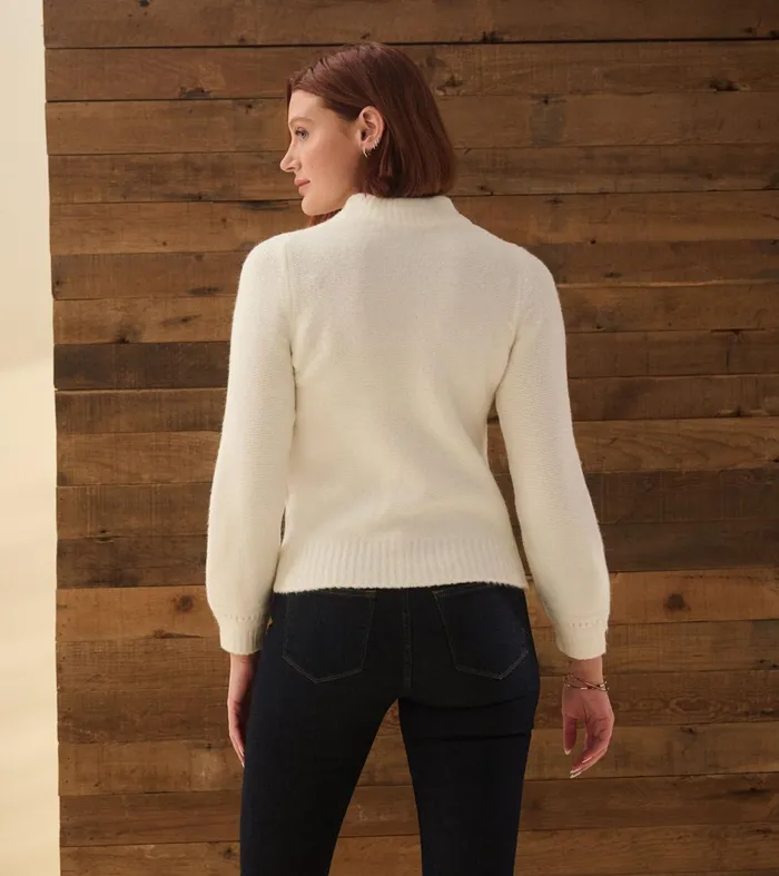 Sweaters Women Hatley Petal Cable Sweater 8211 Winter White