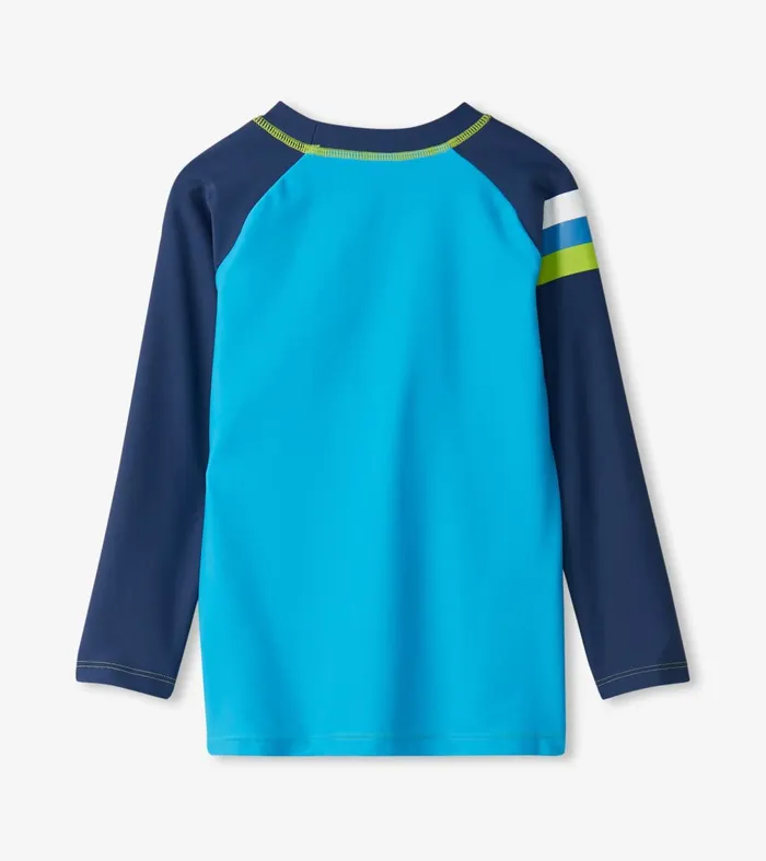 Swimwear Boys Hatley Boys Malibu Blue Long Sleeve Rashguard