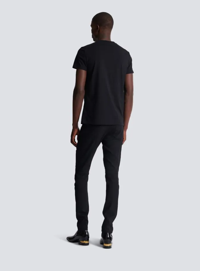 Tshirt With Kiss Print Black Men Balmain TShirts