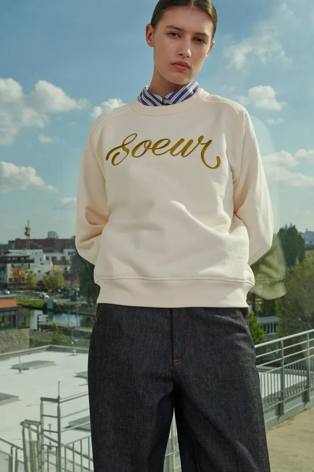 TShirts and Sweatshirts Women Soeur THIBAULT SWEATSHIRT Offwhite
