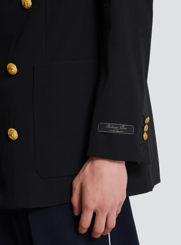 Technical Wool Blazer Black Men Balmain Jackets And Blazers