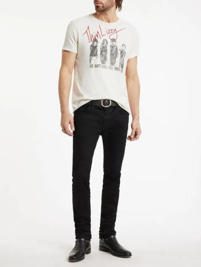 THIN LIZZY TEE Optic White Clothing John Varvatos Graphic Tees