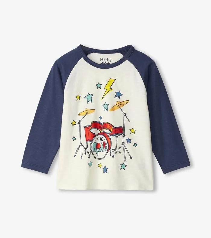 Tops Baby and Toddler Hatley Baby and Toddler Boys Drum Kit Long Sleeve TShirt