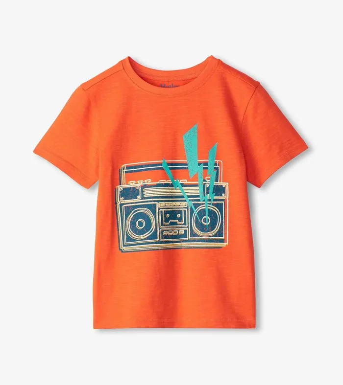 Tops Boys Hatley Boys Boombox Glow In The Dark Graphic Tee