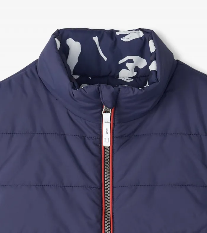 Tops Boys Hatley Boys Dino Fossils Reversible Quilted Vest