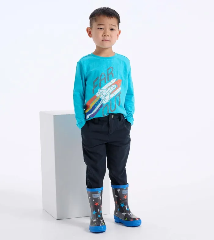 Tops Boys Hatley Boys Rocketship Long Sleeve TShirt
