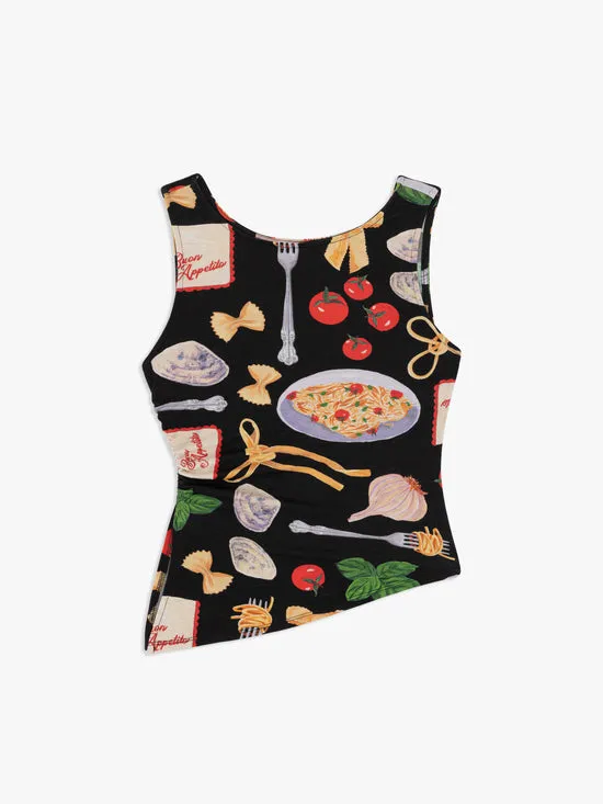 Tops Erin Tank Buon Appetito Black 8211 Lisa Says Gah Women