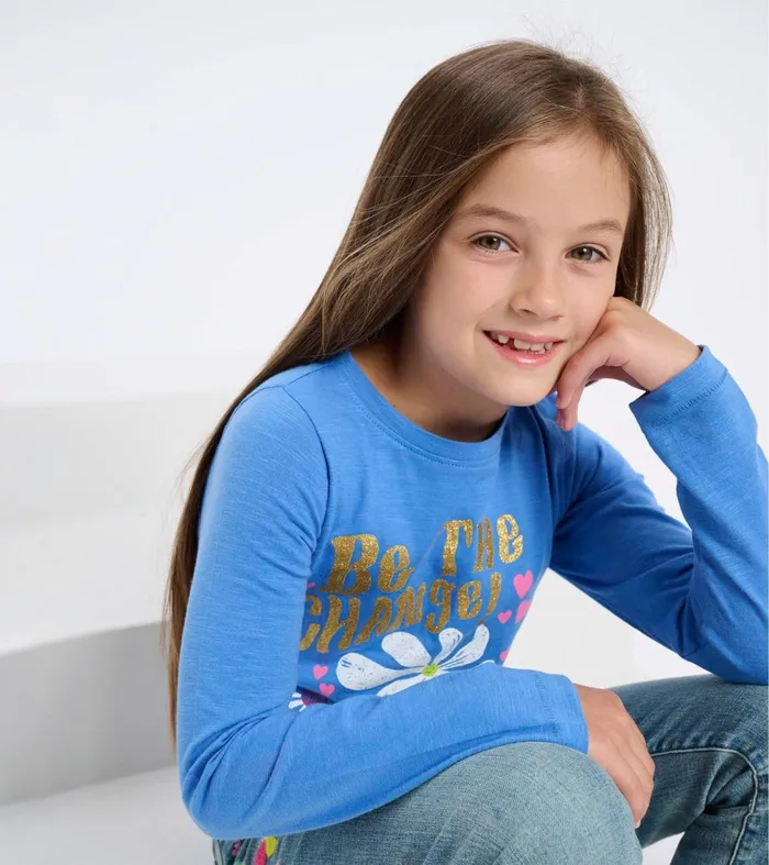 Tops Girls Hatley Girls Be The Change Long Sleeve TShirt