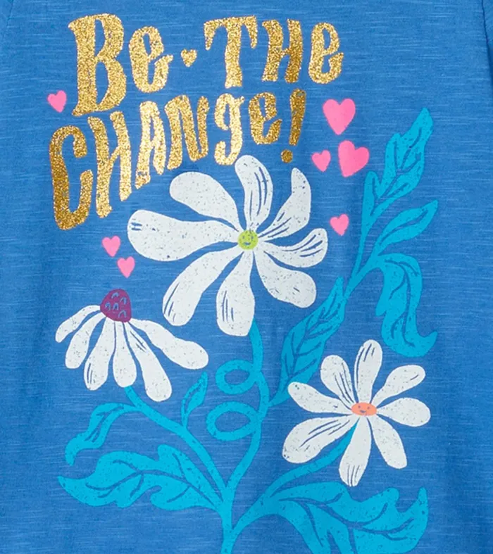 Tops Girls Hatley Girls Be The Change Long Sleeve TShirt