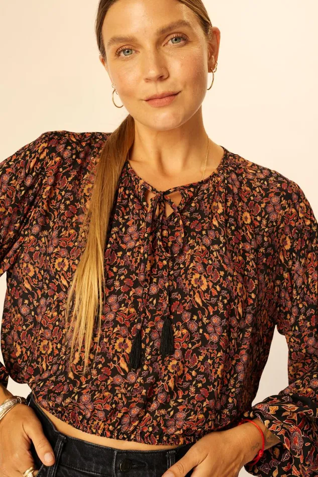 Tops Shop Natalie Martin AMELIA TOP Petite Fleur Noire